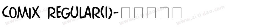 Comix Regular(1)字体转换
